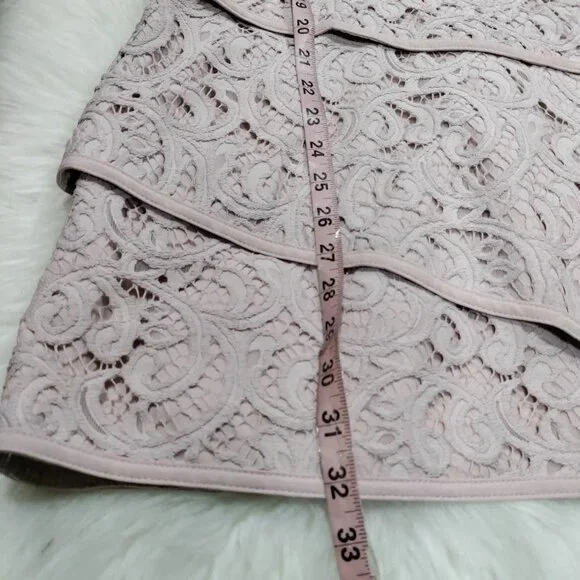 BCBGMaxazria Lavender Lace Whimsy Wedding Guest Hanah Mini Cocktail Dress Size M - Picture 12 of 12